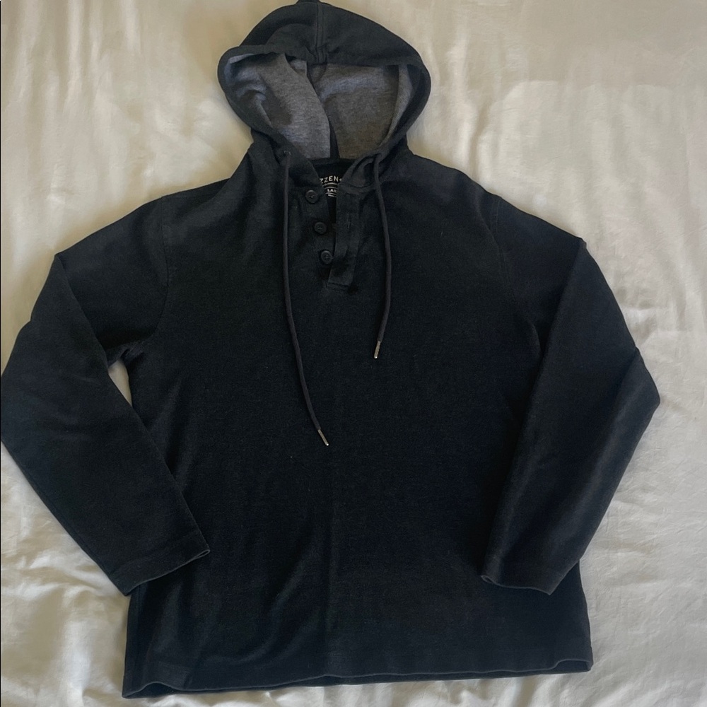 Mizzen+Main Charcoal Button-Up Pullover